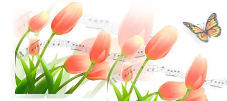 Tulips and Butterfly